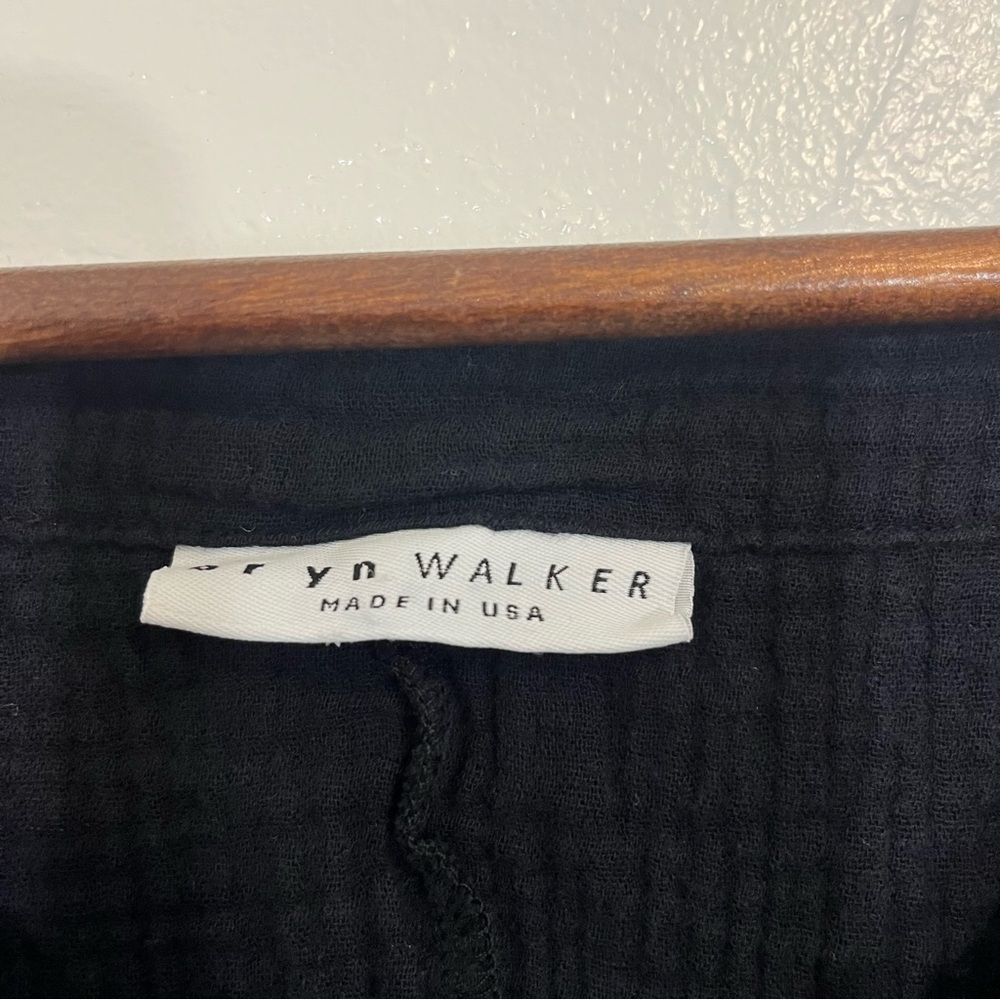 Bryn Walker Cotton Gauze Black Maxi Dress Size Medium Minimalist Sustainable - Picture 9 of 10
